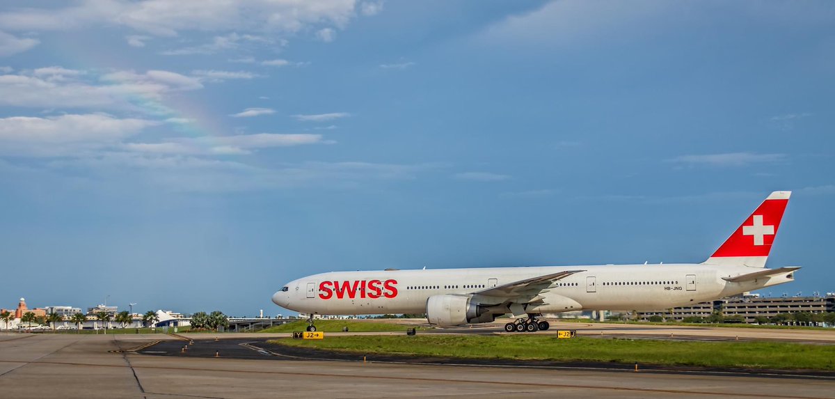 SHE’S HERE AND SHE’S AMAZING 😍 During the month of July, SWISS is temporarily operating flights to Zurich for partner airline Edelweiss Air. This aircraft is the LARGEST regularly scheduled passenger aircraft to operate at TPA in over two decades! ✈️ 📸: Brian Singleton