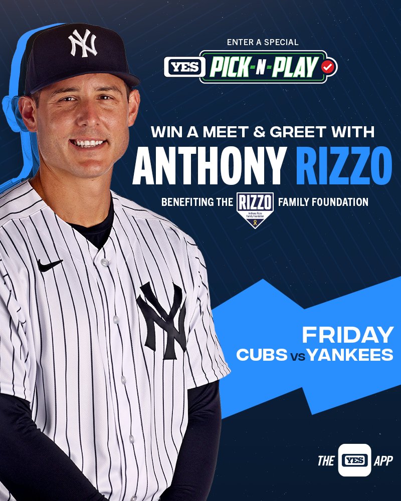 🚨 LAST CHANCE 🚨 Enter to win a meet & greet with @ARizzo44 benefiting the @RizzoFoundation NOW ➡️ watchyesnetwork.com/page/play