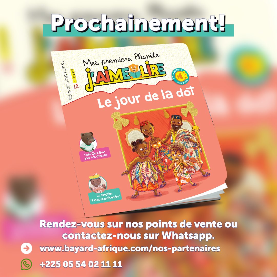 Un nouveau #magazine pour passer des moments de qualité avec votre enfant. L'histoire "Le jour de la dot", écrite par Guilène Assamoi et illustrée par Shaddrack Dieke, montre l'univers culturel #africain avec une lucarne sur la dot. Découvrez de nouveaux #jeux et un petit monde.