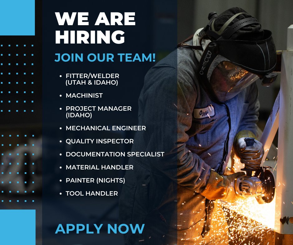 We are looking for talented individuals to join our team! #peterseninc #precinmac #jointheteam