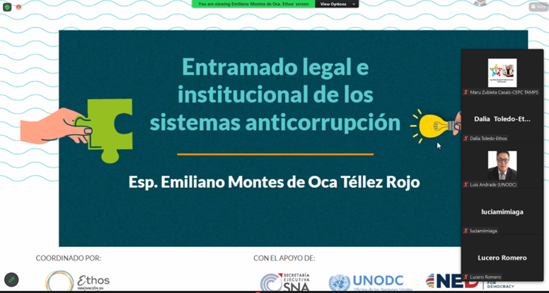 Hoy inició el Programa de Capacitación Fortaleciendo a los CPC, coordinado por <a href="/EthosInnovacion/">Ethos Innovación en Políticas Públicas</a>, con el apoyo de <a href="/UNODC/">UN Office on Drugs & Crime</a>, NED y la <a href="/SESNAOficial/">SESNAOficial</a>, al que asistirá el consejero Miguel Crespo , como parte del CPC Coahuila, y Jafia Pacheco, Presidenta del SAEC, será ponente.