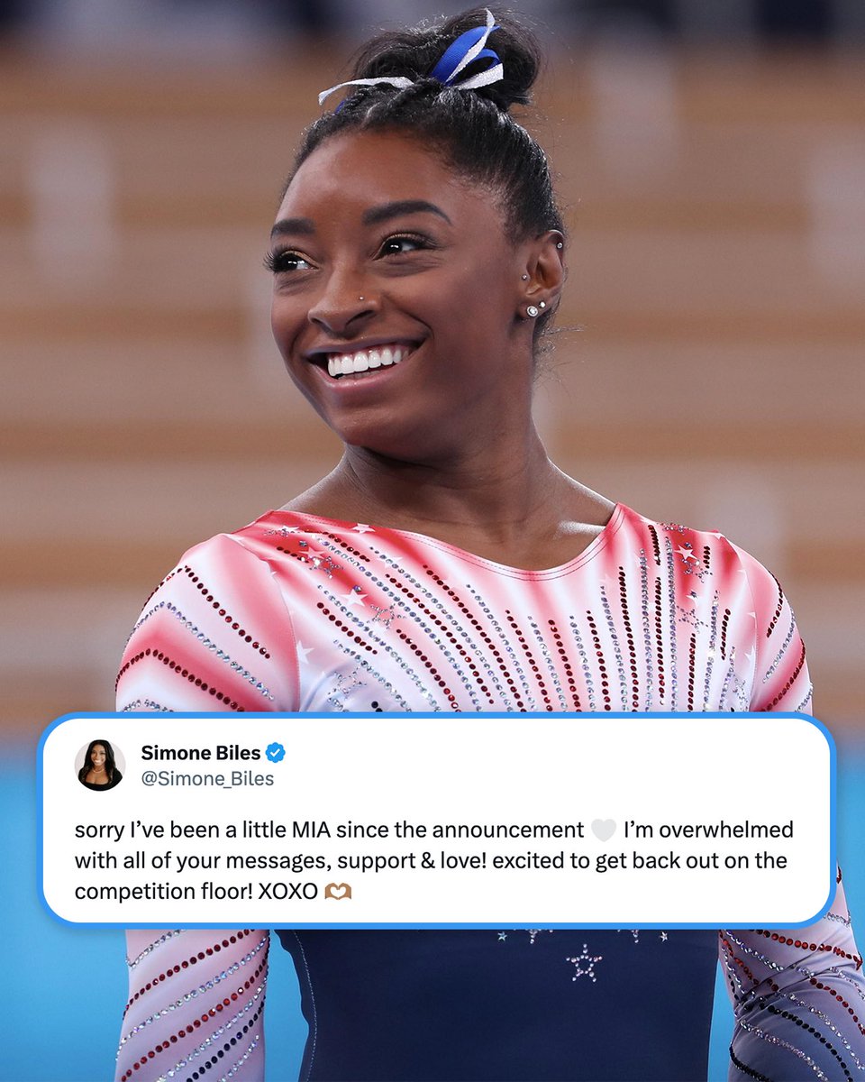 RT @NBCOlympics: .@Simone_Biles is BACK. https://t.co/SteCSovP5Q