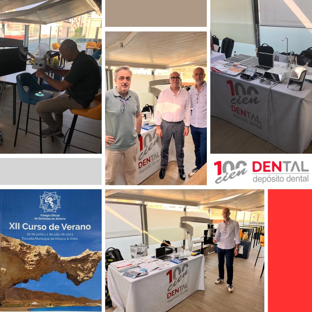 CienDental's tweet photo. El pasado fin de semana el equipo de 100Dental estuvo presente en el XII Curso de Verano del @codealmeria. https://t.co/6OVSqeK1ri