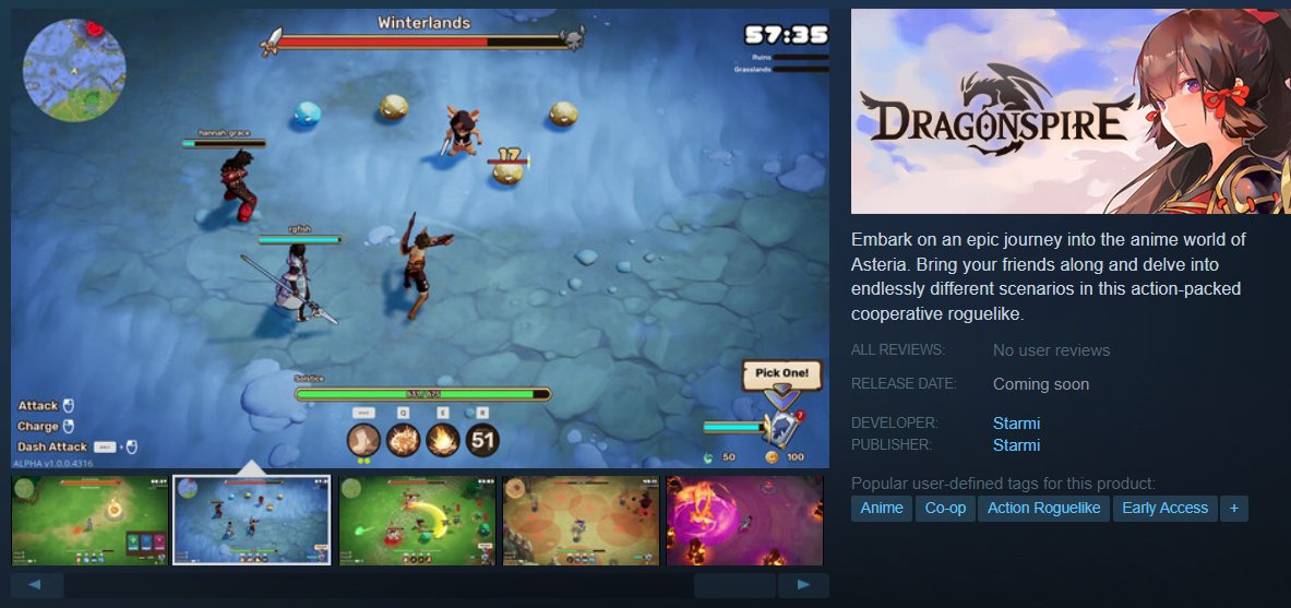 Dragonspire - Anime Action Roguelike with Online Multiplayer