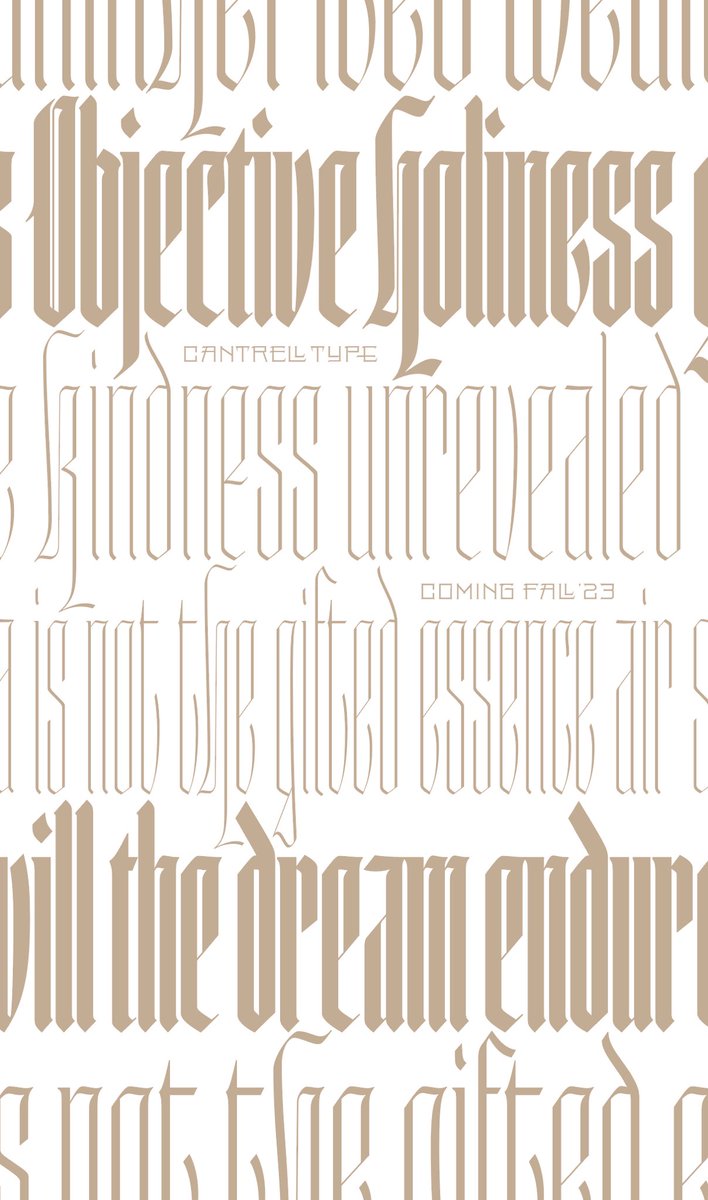 kevinrcantrell's tweet photo. Cantrell Type coming this fall. These samples designed with Adrian Kimball of @WorkhorseType. https://t.co/mjhUxgmYVU