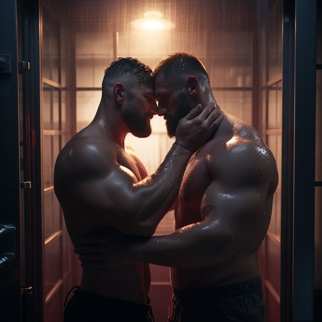 leonandlex's tweet photo. Love story #gayart #AIArtworks #muscle #malelover # https://t.co/eFxKiO7Zzh