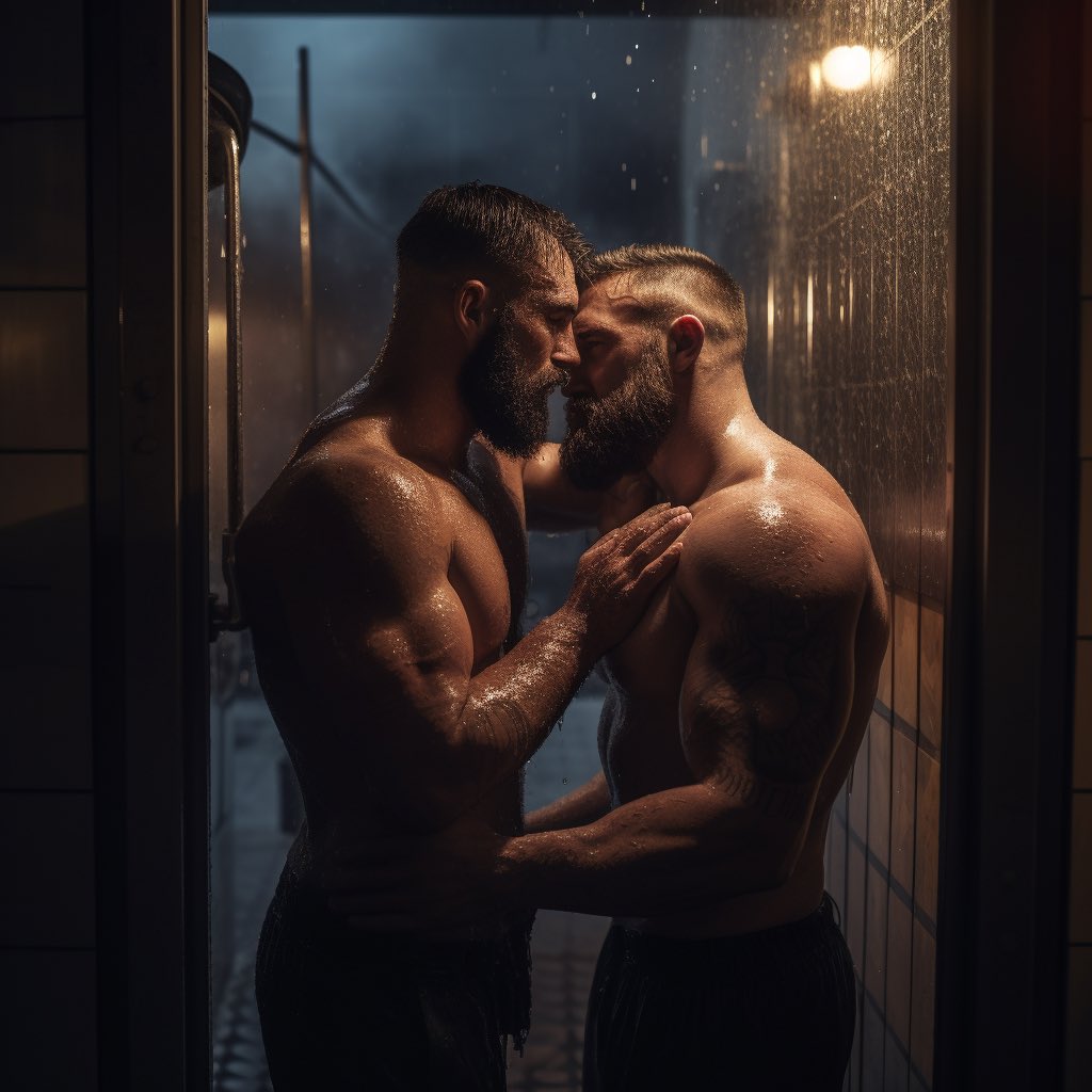 leonandlex's tweet photo. Love story #gayart #AIArtworks #muscle #malelover # https://t.co/eFxKiO7Zzh