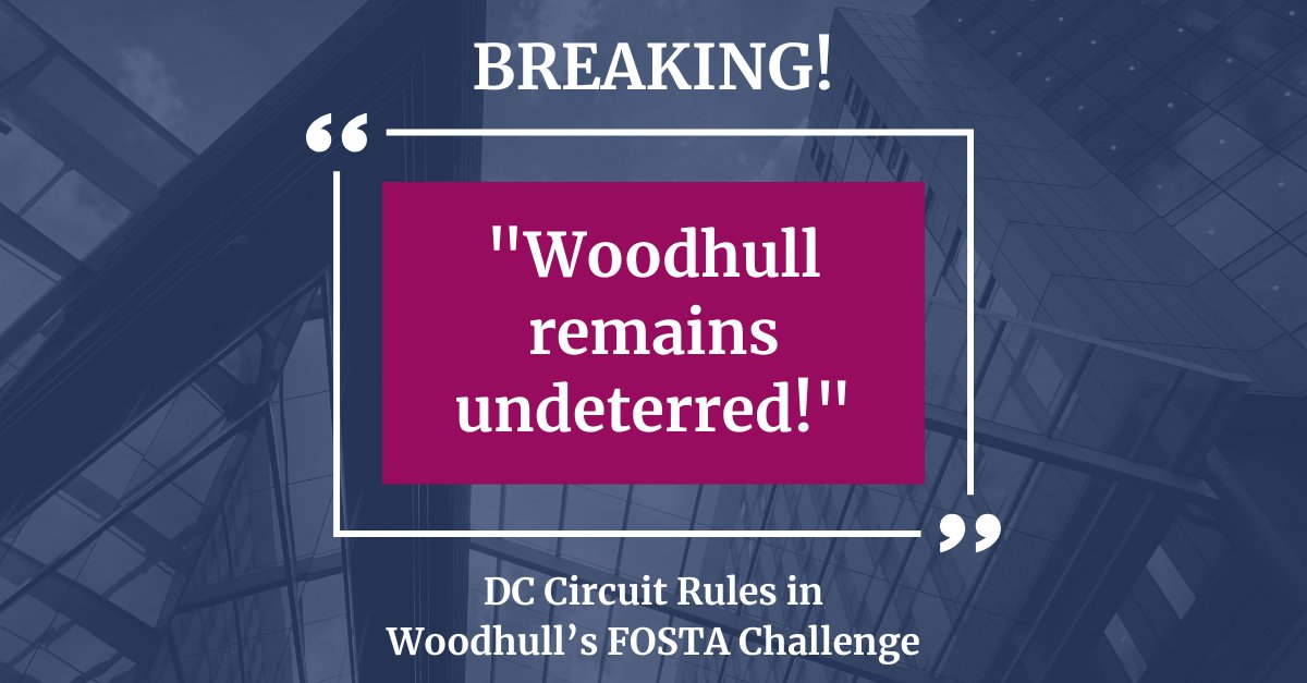 WoodhullFreedom's tweet photo. BREAKING: 
"The United States Court of Appeals for the District of Columbia upheld FOSTA (Fight Online Sex Trafficking Act) in a decision released today."

Read our statement: https://t.co/gQY3H2S9Sh

#FOSTA #SESTA #breakingnews https://t.co/GVD76g4oDk