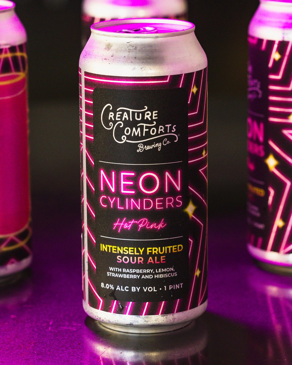 🚨NEW RELEASE - Neon Cylinders: Hot Pink 🚨 We're shouting out an iconic color of the 90's with Hot Pink (8.0% ABV). The flavor profile is built on the American summer classic, pink lemonade! Savor this electric expression featuring lemon, strawberry, hibiscus, and raspberry 💗