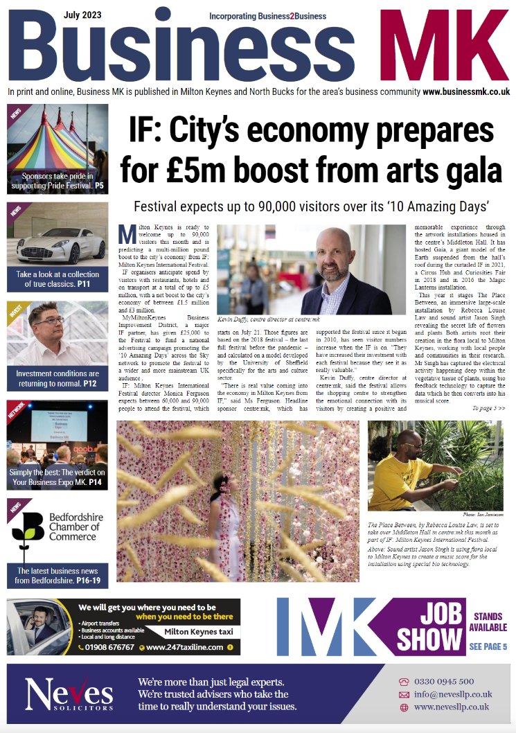 July's edition of Business MK is available to read on our website: businessmk.co.uk/digital-issues/

Stay connected with the Milton Keynes, Bedfordshire and Buckinghamshire business communities. 

#MKBusinessCommunity #MKBusinesses #MKNews
