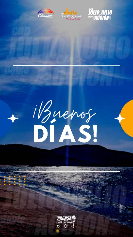 ¡Buenos días!  En este nuevo amanecer ...que en todo, todo, les vaya bien.

#RedParlamentariaJuvenil
#PrensaJulioRodríguez
#ConJulioEnJulioDobleAcción