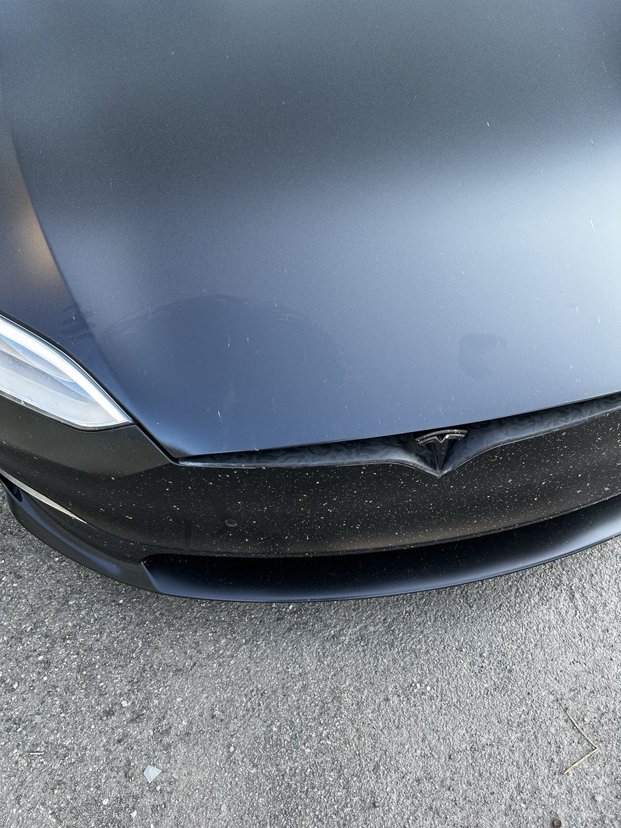 MKBHD's tweet photo. Extremely obvious PSA: Don’t sit on people’s cars 🤡 https://t.co/qWdzChc8VP