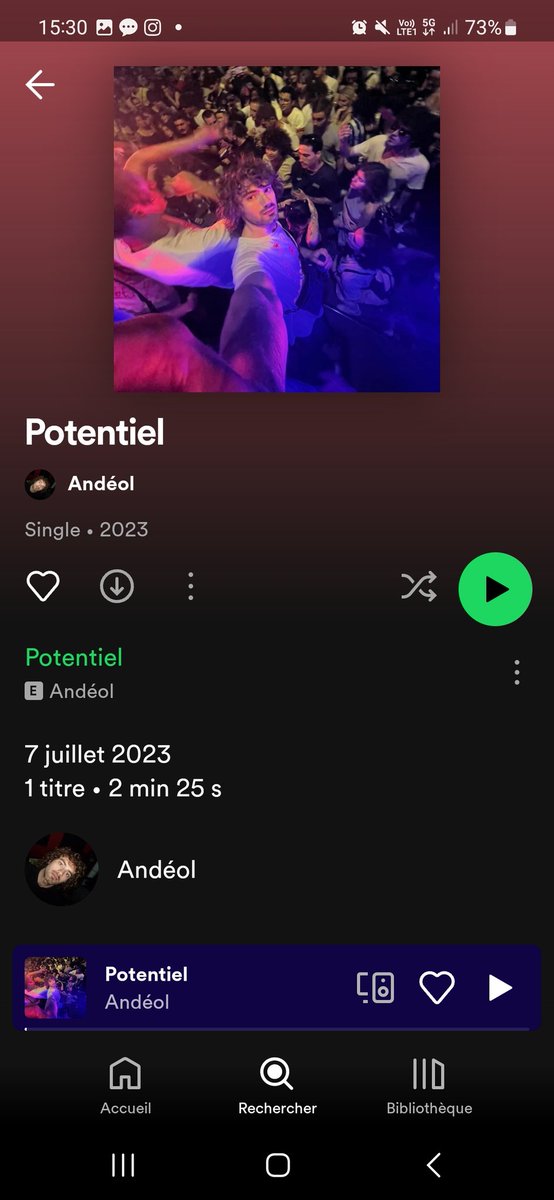 A écouter impérativement !! 
+1 single de <a href="/andeool/">Andéol</a> 
+1 EP de @Natya75