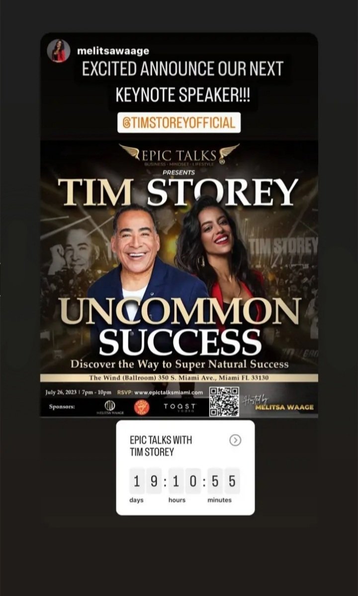 MSwartz18's tweet photo. Mark your calendar,  you don't want to miss this! All the information is right there👇
#uncomonsuccess #keynotespeaker #timstorey #miraclementality https://t.co/dG5LlqNYdz