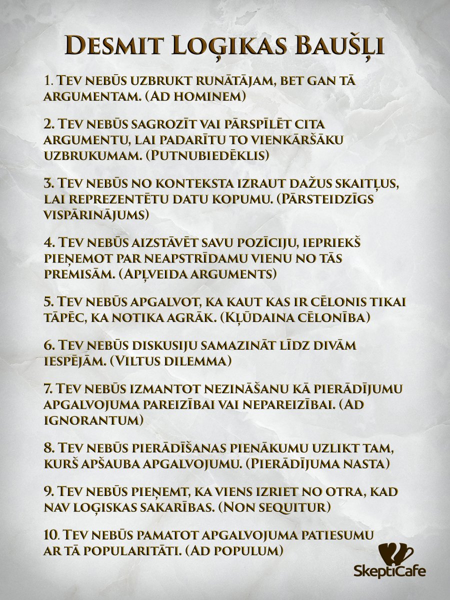 Laba, ideja. Izprintējiet un izplatiet! (protams, legālos veidos, NEvajag naglot, ne ar skoču līmēt šos pie svešām durvīm)