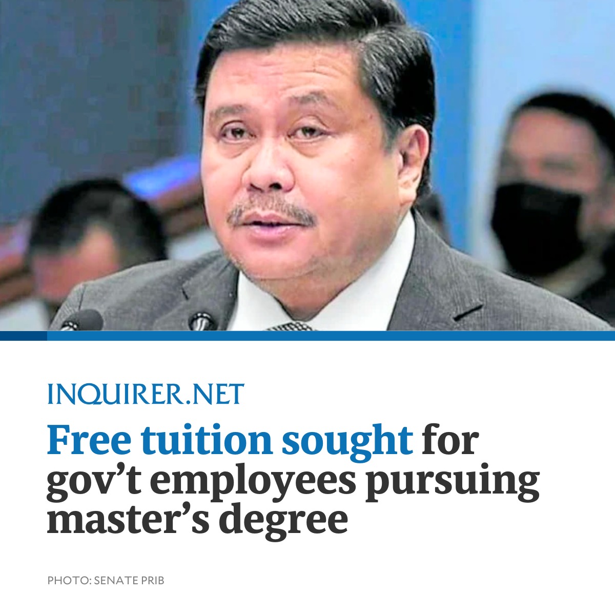 inquirerdotnet's tweet image. Senator Jinggoy Estrada has filed a bill seeking to grant free graduate education to government employees in state universities and colleges.

READ: inq.news/MA-freetuition