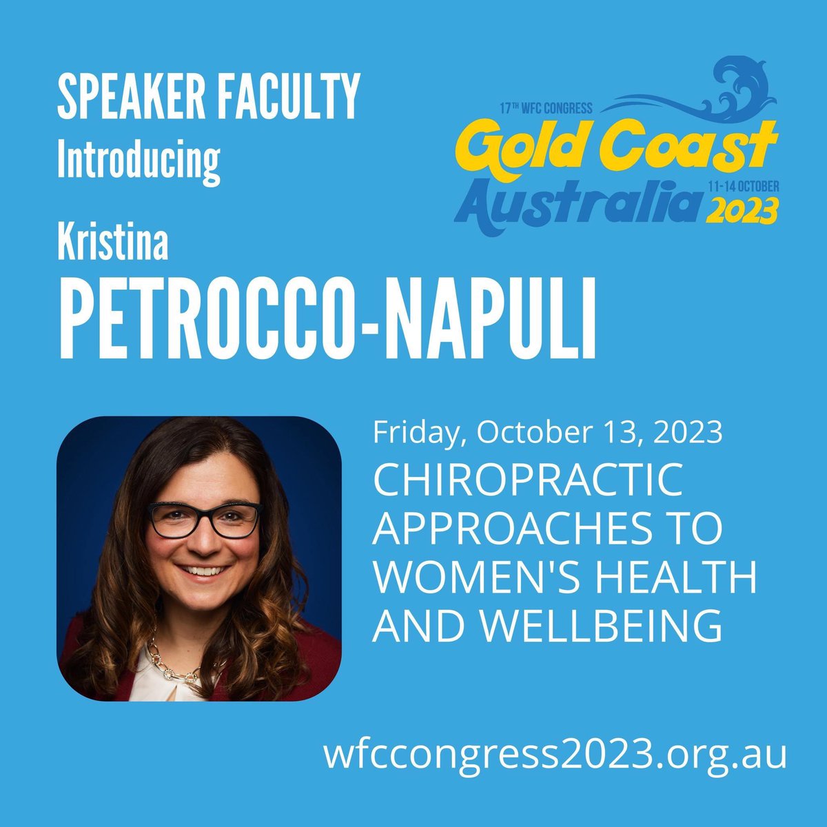 WFC (@wfcchiropractic) on Twitter photo Don't miss this opportunity to meet <a href="/drkrispn/">Kris Petrocco-Napuli</a> and our other exceptional speakers at the 17th WFC Biennial Congress, taking place October 11-14. Book your place today at wfccongress2023.org.au. <a href="/AusChiros/">Australian Chiropractors Asn</a> <a href="/ACAtoday/">American Chiro Assn.</a> <a href="/ChiropracticUK/">BCA</a> <a href="/CanChiroAssoc/">Canadian Chiropractic Association</a> <a href="/KiropraktorenDK/">Kiropraktoren</a> <a href="/ChiropracticUK/">BCA</a> Don't miss this opportunity to meet <a href="/drkrispn/">Kris Petrocco-Napuli</a> and our other exceptional speakers at the 17th WFC Biennial Congress, taking place October 11-14. Book your place today at wfccongress2023.org.au. <a href="/AusChiros/">Australian Chiropractors Asn</a> <a href="/ACAtoday/">American Chiro Assn.</a> <a href="/ChiropracticUK/">BCA</a> <a href="/CanChiroAssoc/">Canadian Chiropractic Association</a> <a href="/KiropraktorenDK/">Kiropraktoren</a> <a href="/ChiropracticUK/">BCA</a>