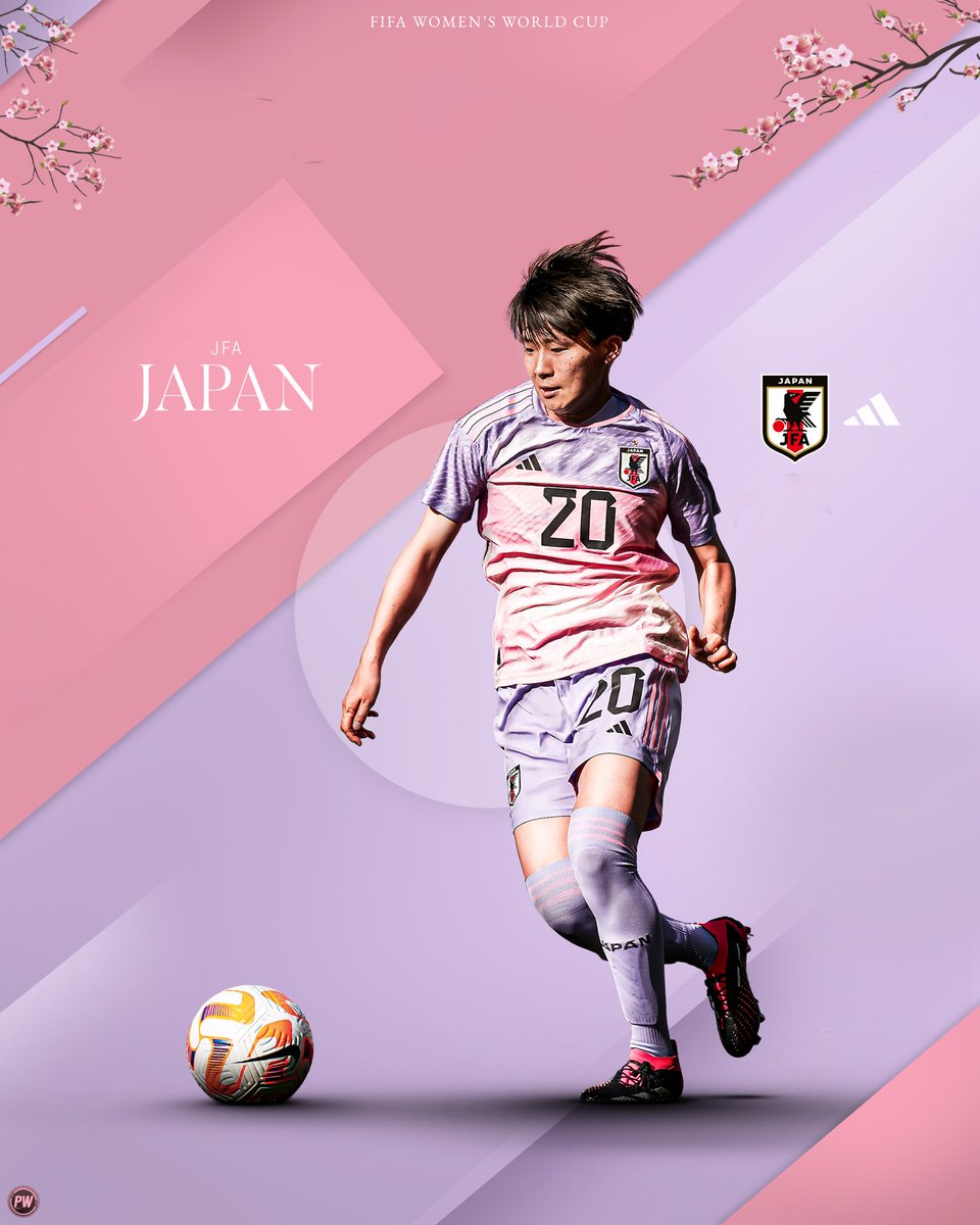 graphicsbypw's tweet photo. Japan 🇯🇵

The Japanese side will try to end an eight-year absence from a major final at this summer’s tournament in Australia and New Zealand 👀 https://t.co/mZWFRybCdj