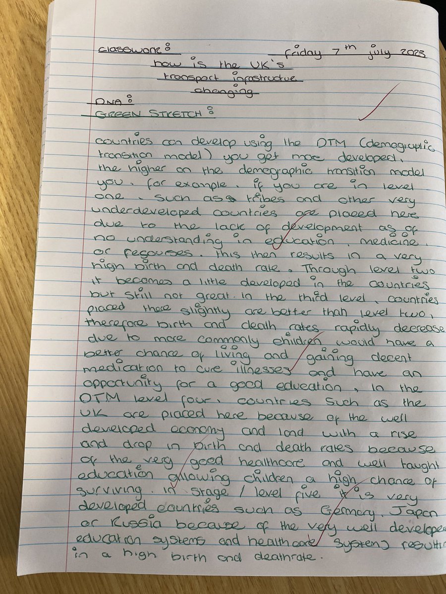 Geography_LWI's tweet photo. So proud Alexia C in 10C1 for her effort in this DNA stretch task. Well done superstar 🌟 @BHAcadGeography https://t.co/XNlsfOTWmJ