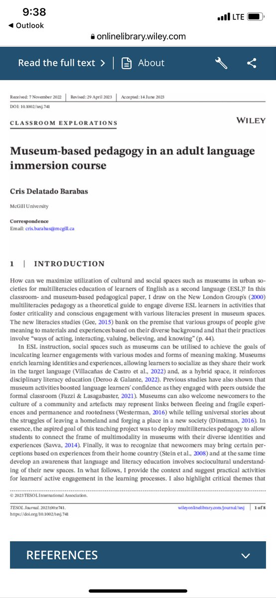 Cris Barabas (@barabas_cris) on Twitter photo My third classroom exploration article for <a href="/TESOL_Journal/">TESOL Journal</a> just got published. Thanks to the reviewers and editors.
doi.org/10.1002/tesj.7… My third classroom exploration article for <a href="/TESOL_Journal/">TESOL Journal</a> just got published. Thanks to the reviewers and editors.
doi.org/10.1002/tesj.7…