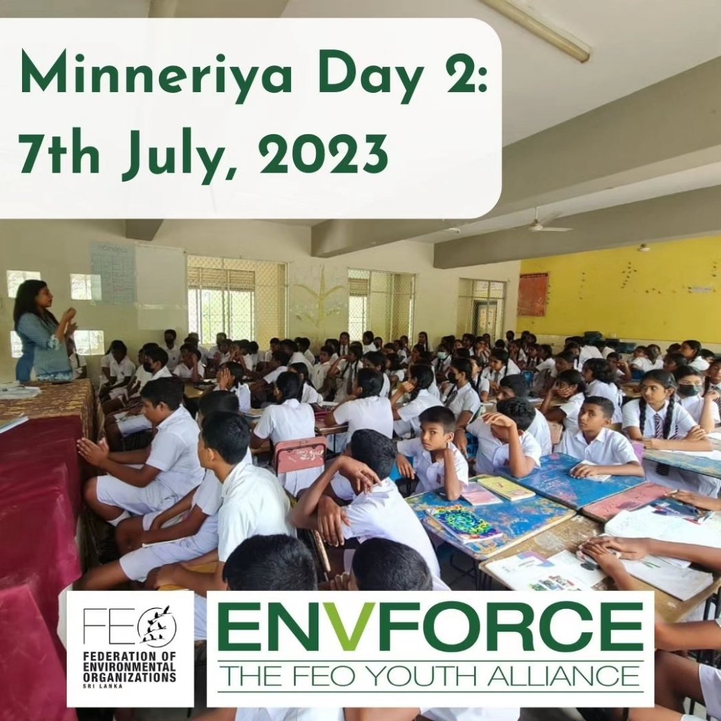 FEOSriLanka's tweet photo. Day 2 at Minneriya!  The energy of today's group was astounding! By the end of our programme, they were more than ready to raise their hands for more.  This has been a promising trip in fostering a sense of conservation and climate awareness in these kids. https://t.co/pPYYpdPQvS