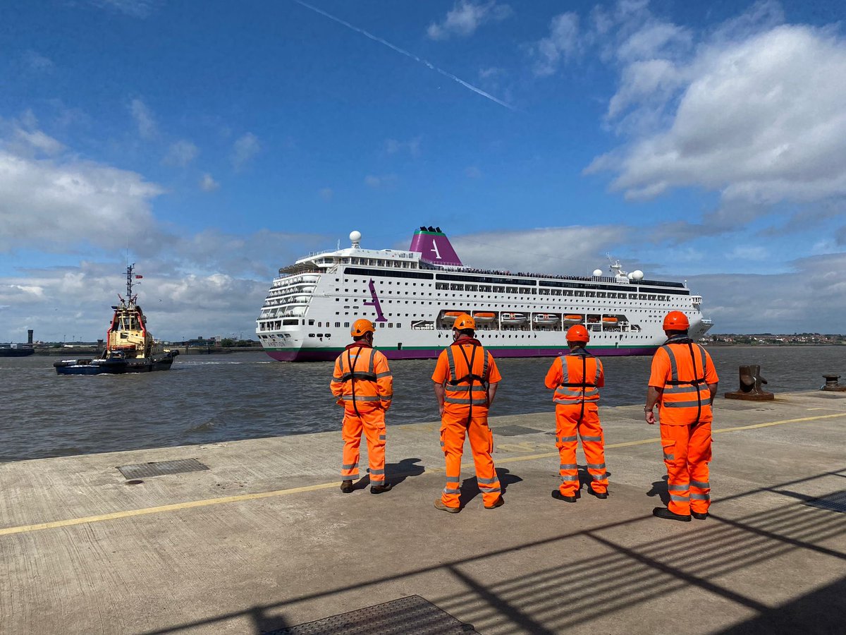 Welcome to Liverpool @ambassadorcruis! 🛳️ Ambition is the first ship to arrive in Liverpool with Ambassador Cruises as they begin a new season with regional departures from Liverpool Cruise Terminal!