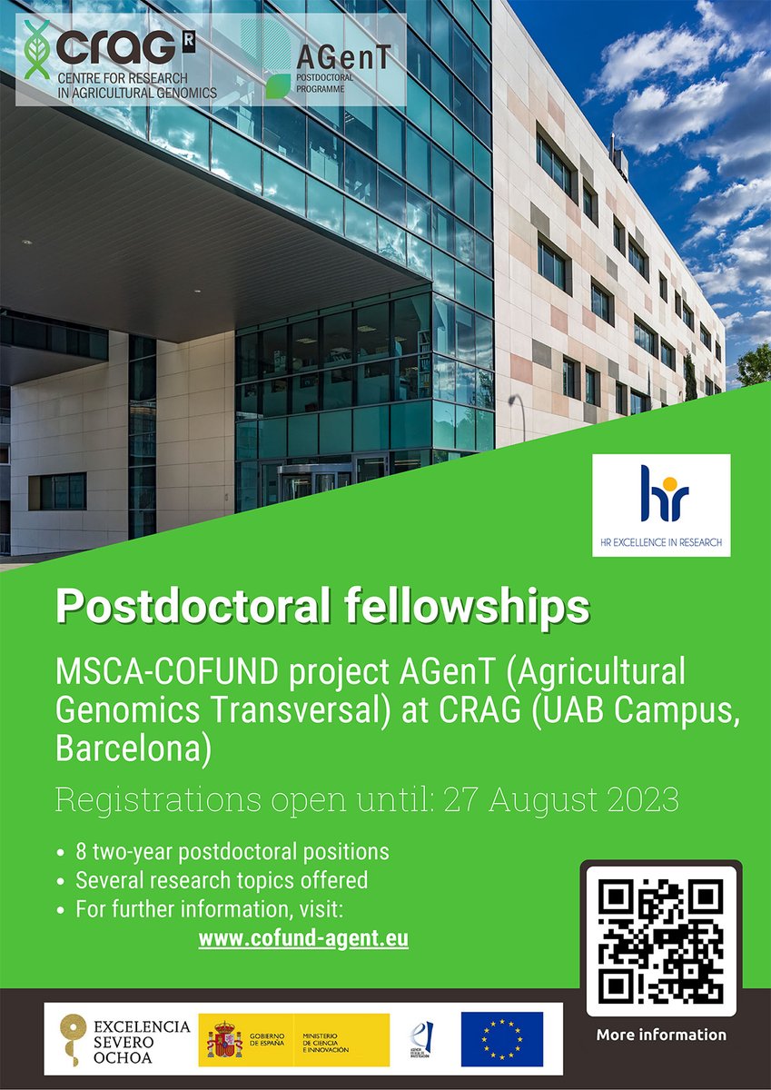 Interested in plant cell walls and gene editing tools? Apply for the AGenT postdoctoral programme <a href="/CRAGENOMICA/">CRAG</a> in Barcelona. For more details, visit cofund-agent.eu. Contact us if you require additional information about the potential projects <a href="/PostdocJobs/">PostdocJobs.com</a> <a href="/plantpostdocs/">PlantPostdocs (@plantpostdocs.bsky.social)</a>