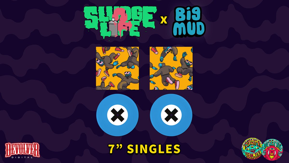Laced_audio's tweet photo. Live your best SLUDGE LIFE with these petrochemical vinyl products:
👻 #SludgeLife 1+2 OST triple LP
🐸 #SludgeLife2 - BIG MUD 7" singles
Pre-order your piping hot wax from the @devolverdigital store: https://t.co/CTKM8KsMQR
🎧 @doseone | 🎨 @terrivellmann https://t.co/DNprMK18XT