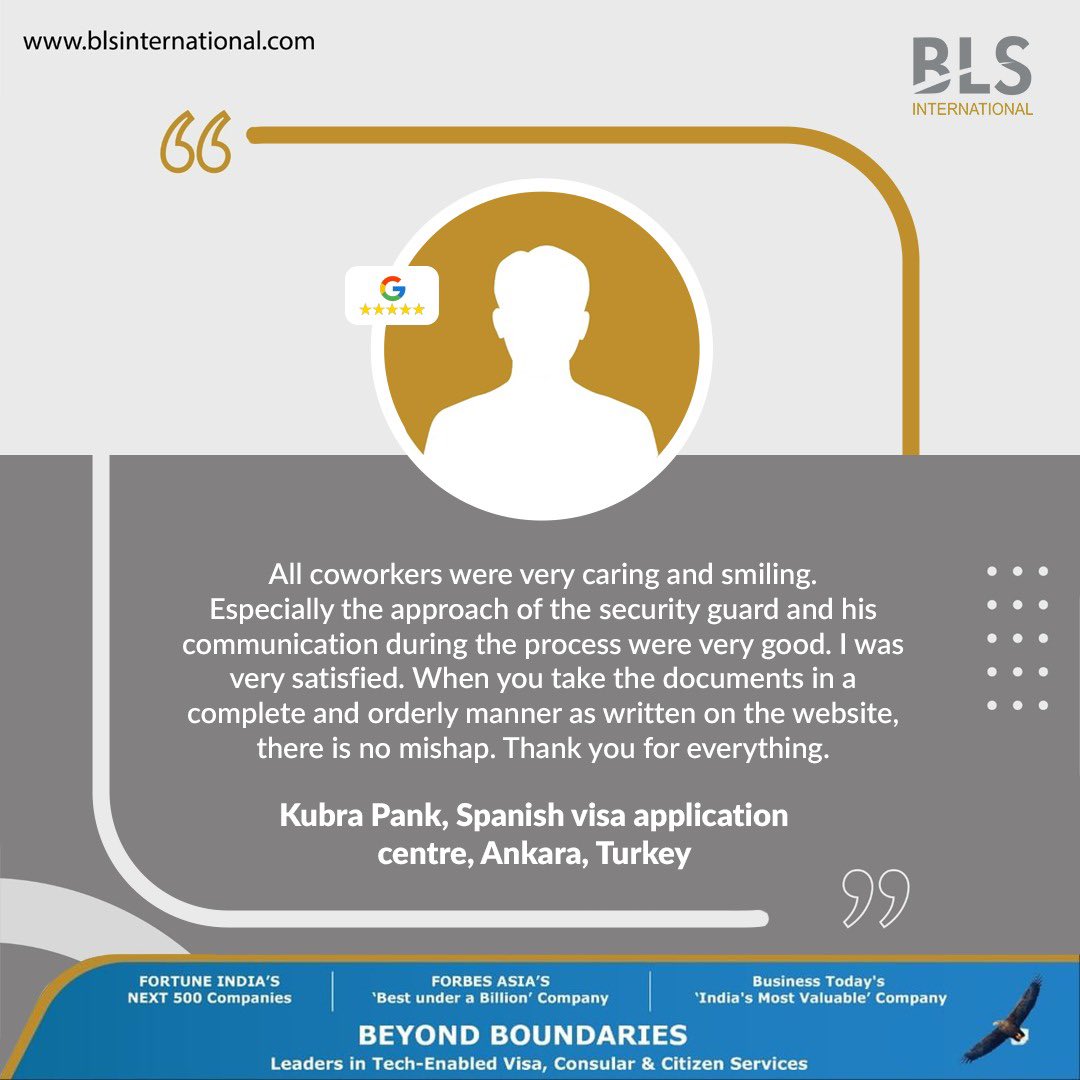 BLSintServices's tweet photo. Your stellar #reviews are the fuel that drives us to innovate and perfect our #operations and #services.
Your satisfaction is our top priority, and we remain committed to delivering exceptional experiences. Thank you for inspiring us to reach new heights!
#travelwithbls #blsedge https://t.co/dCWszxvA8F