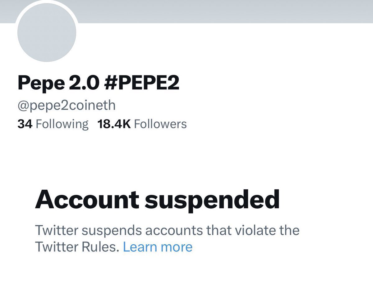 When #PEPE2 gets the twitter account back we see a new ATH. Load up. 

You won’t see these price points after that account gets revived. Save this tweet for reciepts. <a href="/pepe2coineth/">Pepe 2.0 #PEPE2</a>