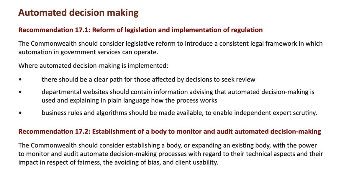 Coadem's tweet image. Is law reform on the cards for Australia to have a consistent legal framework when it comes to the use of automation in government services? See Catherine Holmes' #robdebt royal commission recc here: #auspol