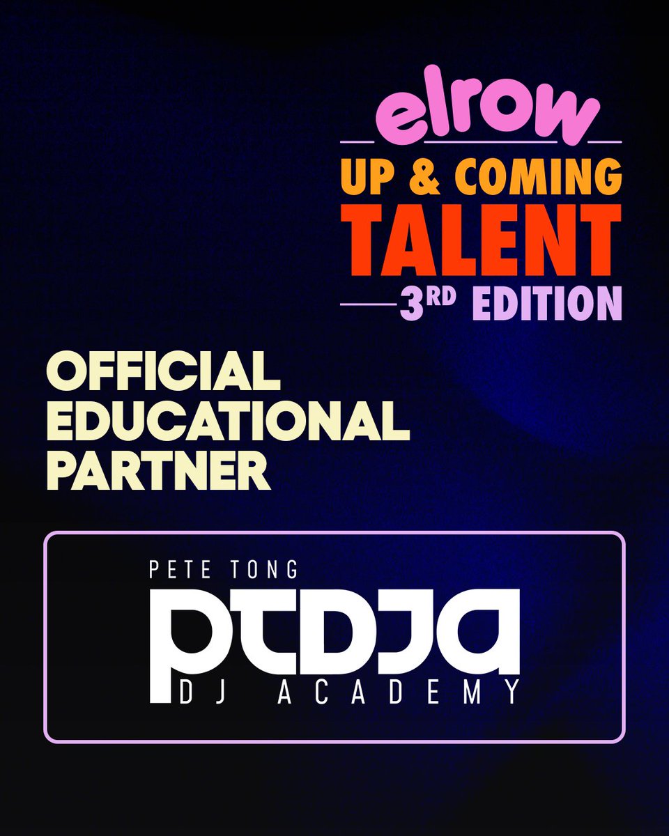 PTongDJAcademy's tweet photo. We’re excited to announce we are now an official education partner with @elrow_ 🚀 More amazing opportunities coming soon for our DJ academy students! #Elrow #Education #Partner #PTDJA https://t.co/NtFCy0MlDK