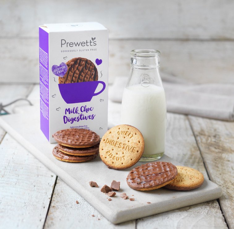 Celebrate #WorldChocolateDay the right way with our mouth-watering Milk Choc Digestives. How will you enjoy them? Dunked in a cuppa, as a snack from the pack, or crumbled as a dessert topping? 😍🍫
 
#GlutenFree #freefrom #Prewetts #MilkChocolate