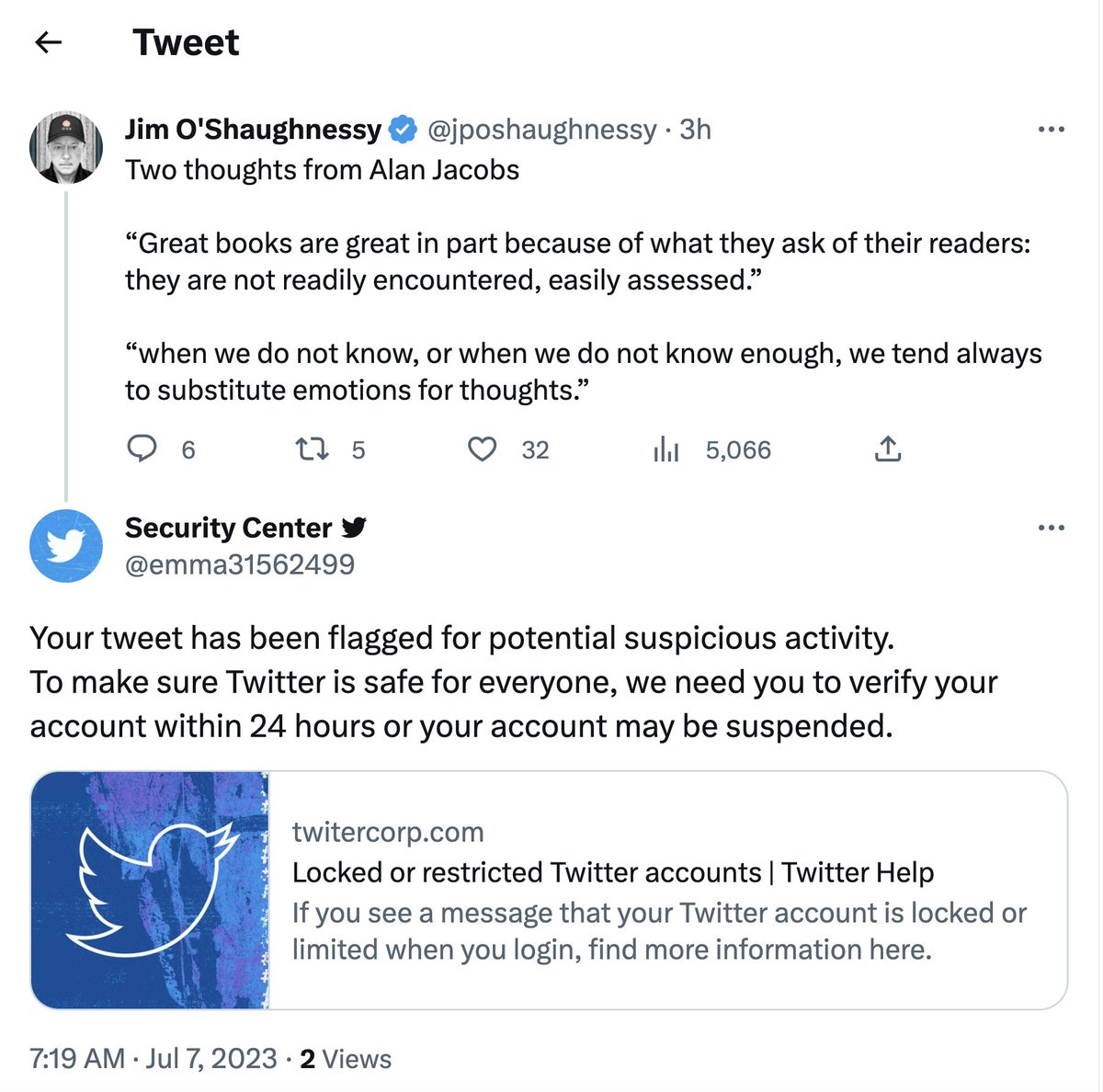 Jim O'Shaughnessy tweet media