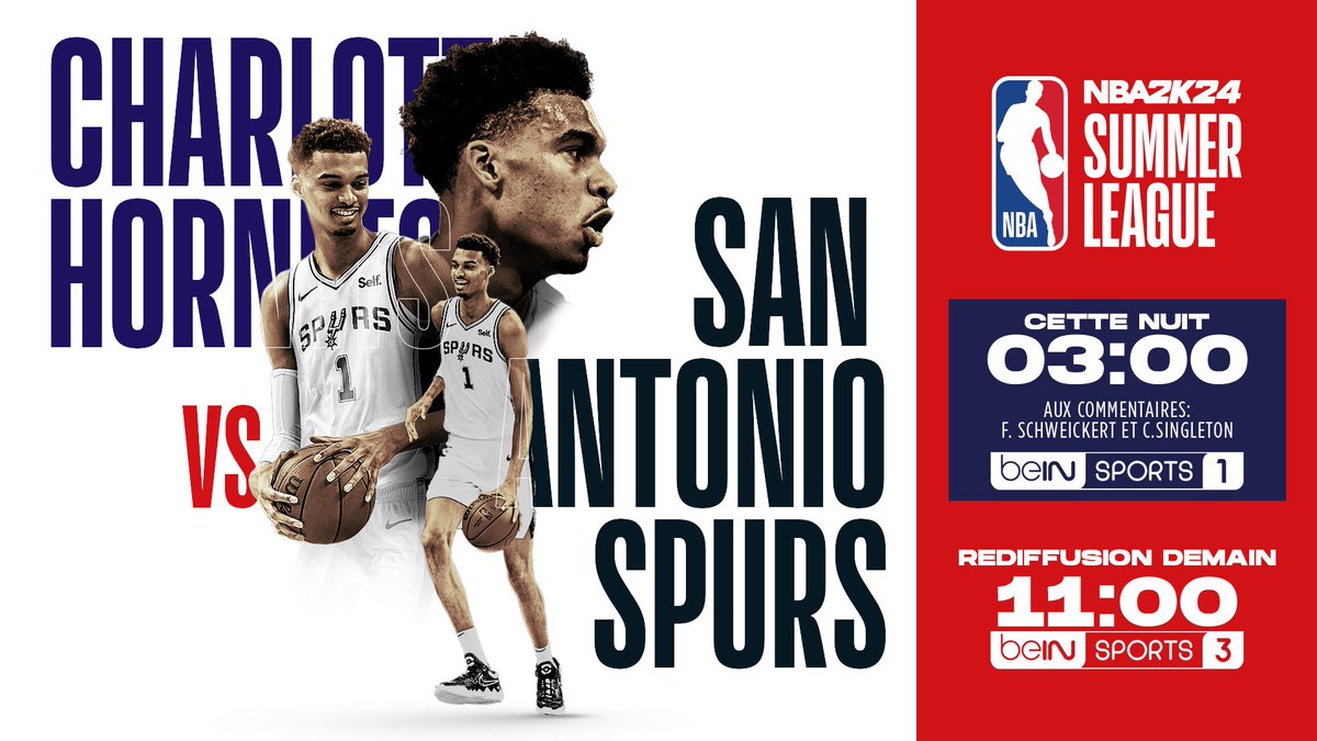 🏀 Les débuts de Victor Wembanyama avec les Spurs, c'est cette nuit ! 
📺 Et c'est à vivre en direct sur <a href="/beinsports_FR/">beIN SPORTS</a> !