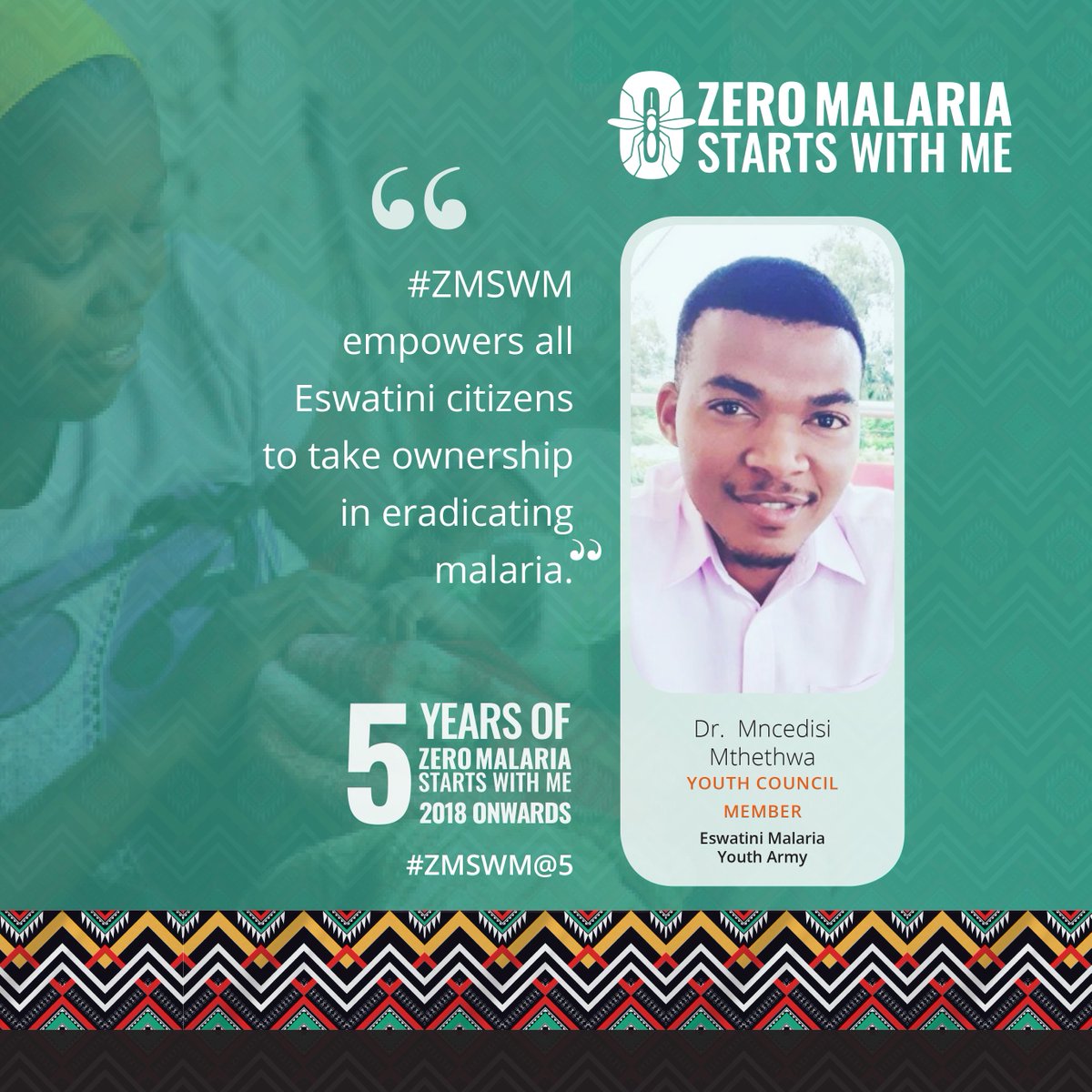 ALMA_2030's tweet photo. Dr. Mncedisi, a member of @ArmyEswatini highlights the impact of #ZMSWM in inspiring communities to unite against #malaria and support national elimination goals.
"Collaboration holds great potential in accelerating malaria elimination, aiding our government's efforts."
#ZMSWM@5 https://t.co/06t0gthJCz