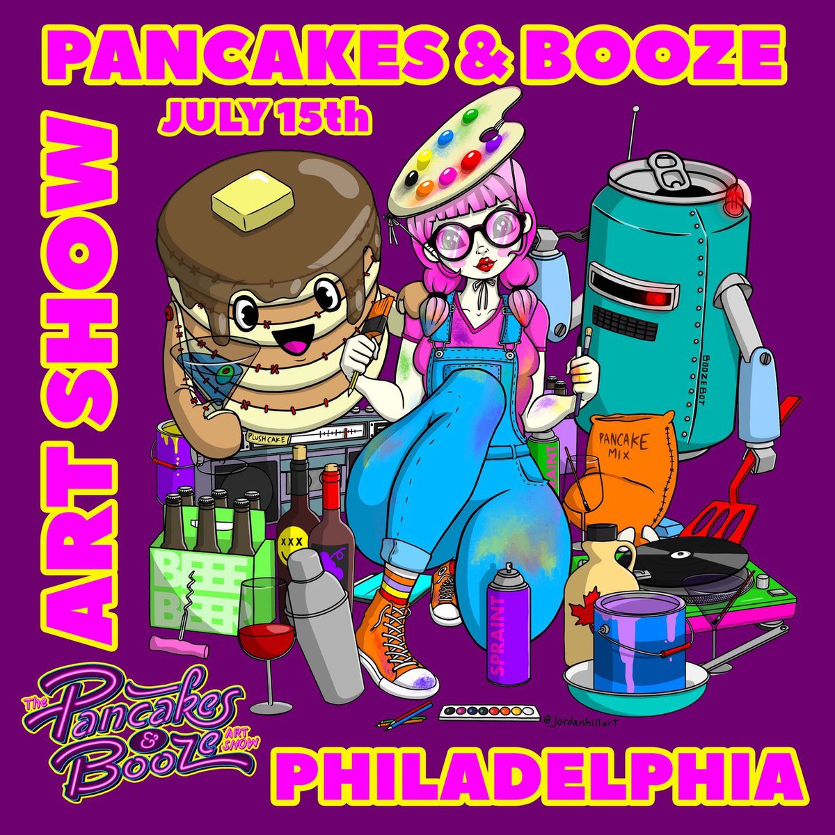 SincereDuckling's tweet photo. NEXT WEEEEEEEK!!!!! Come get free pancakes and look at some cool af art. Come early for shorter pancake line (trust me). See you there 😊 #pancakesandboozePhiladelphia @pancakesandbooze https://t.co/dGya2shk9x
