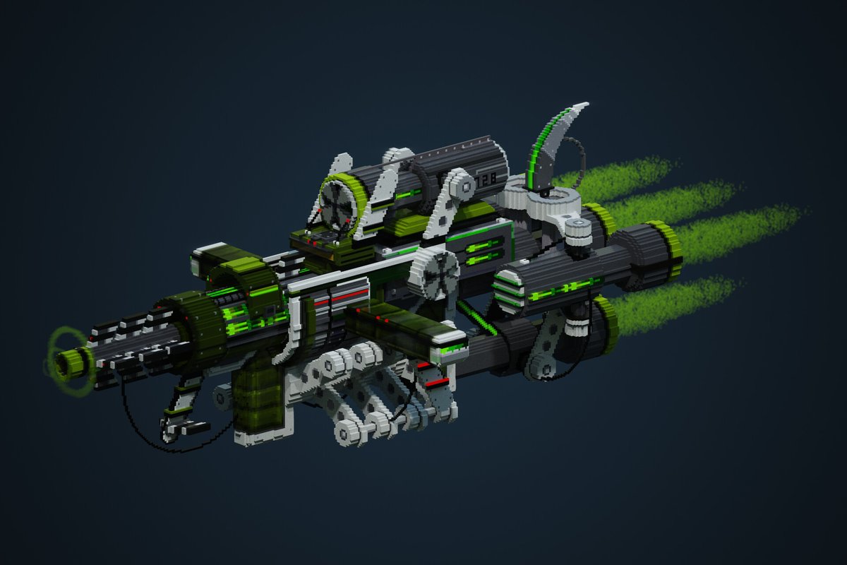 toxic spaceship made magicavoxel some time ago #gamedevelopment #IndieGameDev #itchio #Minecraft #magicavoxel