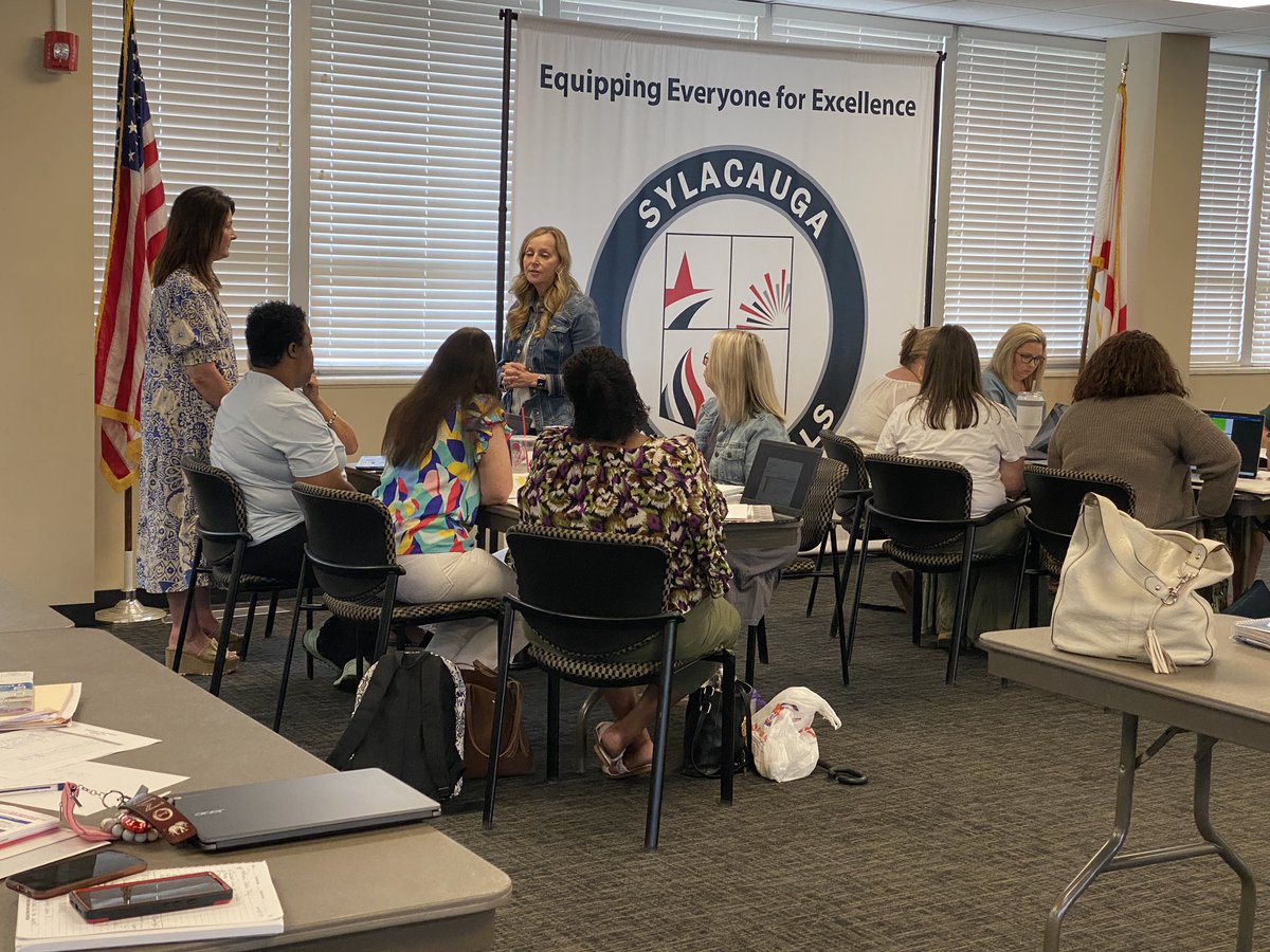 Amazing things happening in Sylacauga City Schools! 👏🏻Partnering with <a href="/jk_hoegh/">Jan K. Hoegh</a> from <a href="/MarzanoResource/">Marzano Resources</a>! Elem. teachers are working on writing ELA proficiency scales! <a href="/AlabamaMTSS/">AlabamaMTSS</a> <a href="/AlabamaAchieves/">Alabama State Department of Education</a> <a href="/Meller33Mimi/">Michele Eller, PhD</a> <a href="/mrsj_green/">Julie Green</a> <a href="/jrosato1972/">Jennifer Rosato</a>