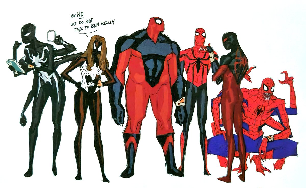 In case anyone was wanting/hoping an HD version of the Clone group from ATSV...here ya go. 

#AcrossTheSpiderverse #SpiderVerse #BenReilly #JessicaDrew #KaineParker #CloneSaga #BenReillyMonth