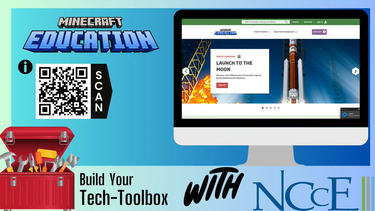 NCCE_EdTech's tweet photo. Build your #techtoolbox with NCCE! Have students explore a virtual space station, solve chemistry problems safely, and learn the power of code using Minecraft Education! Contact NCCE to bring Minecraft professional learning to your school today!
https://t.co/XYFsauO7v6 https://t.co/O9ZxiknWL4