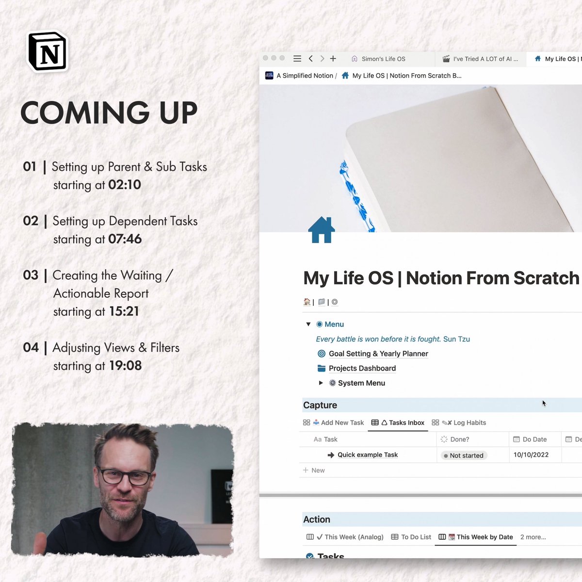 bettercreating's tweet image. Hey pals - my Notion From Scratch tutorial series continues this week on YouTube - how to super-charge Your @NotionHQ Task Manager with sub-task & dependent tasks! See you there! 👊🎉 youtu.be/RTvCfoIJdgo
#notion #notiontutorial #notiontemplates #notionapp #taskmanagement