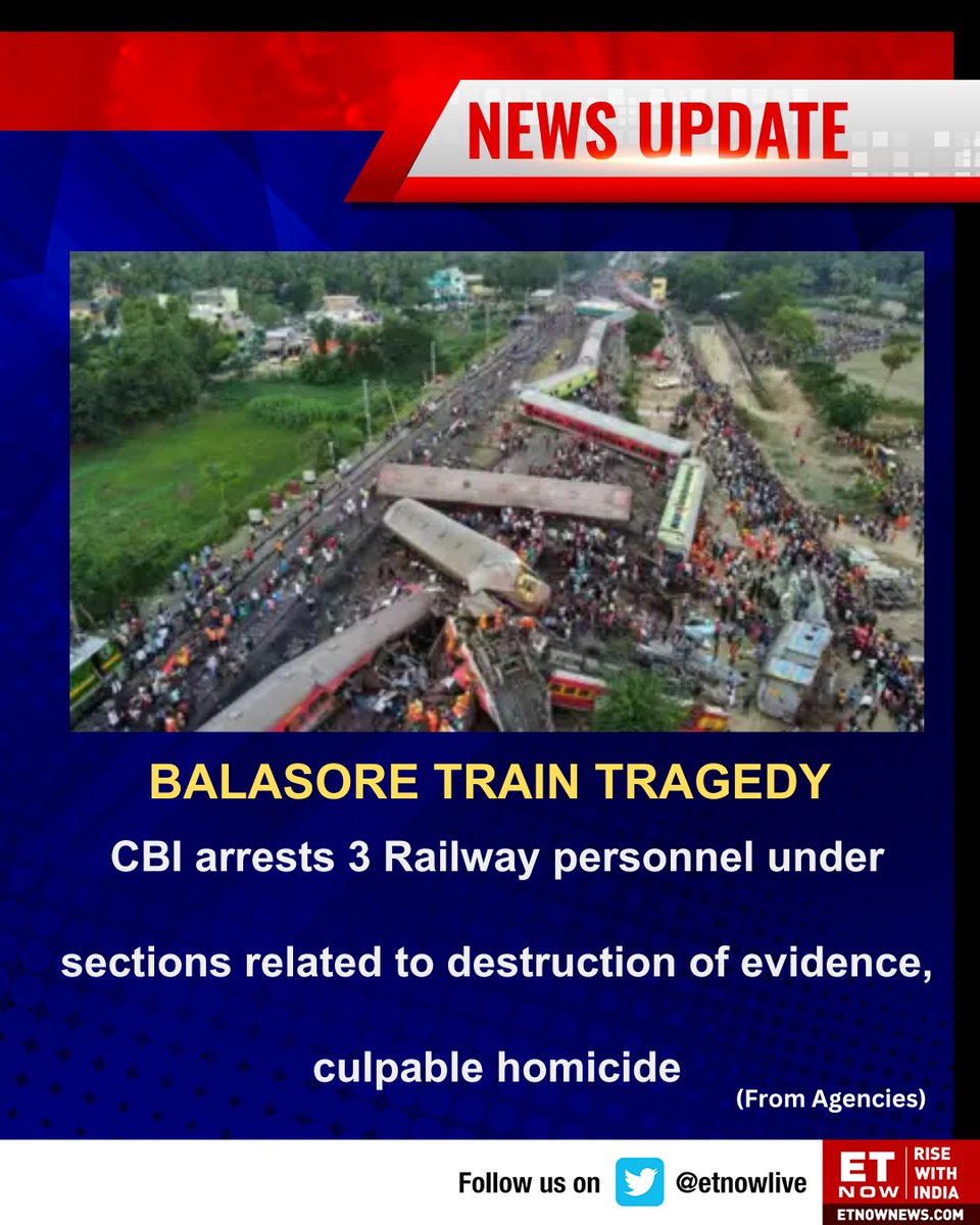 #CBI को ट्रेंस हादसे में कर्मचारियों के साथ रेल मंत्री को भी गिरफ्तार करना चाहिए ..!
#BalasoreTrainAccident