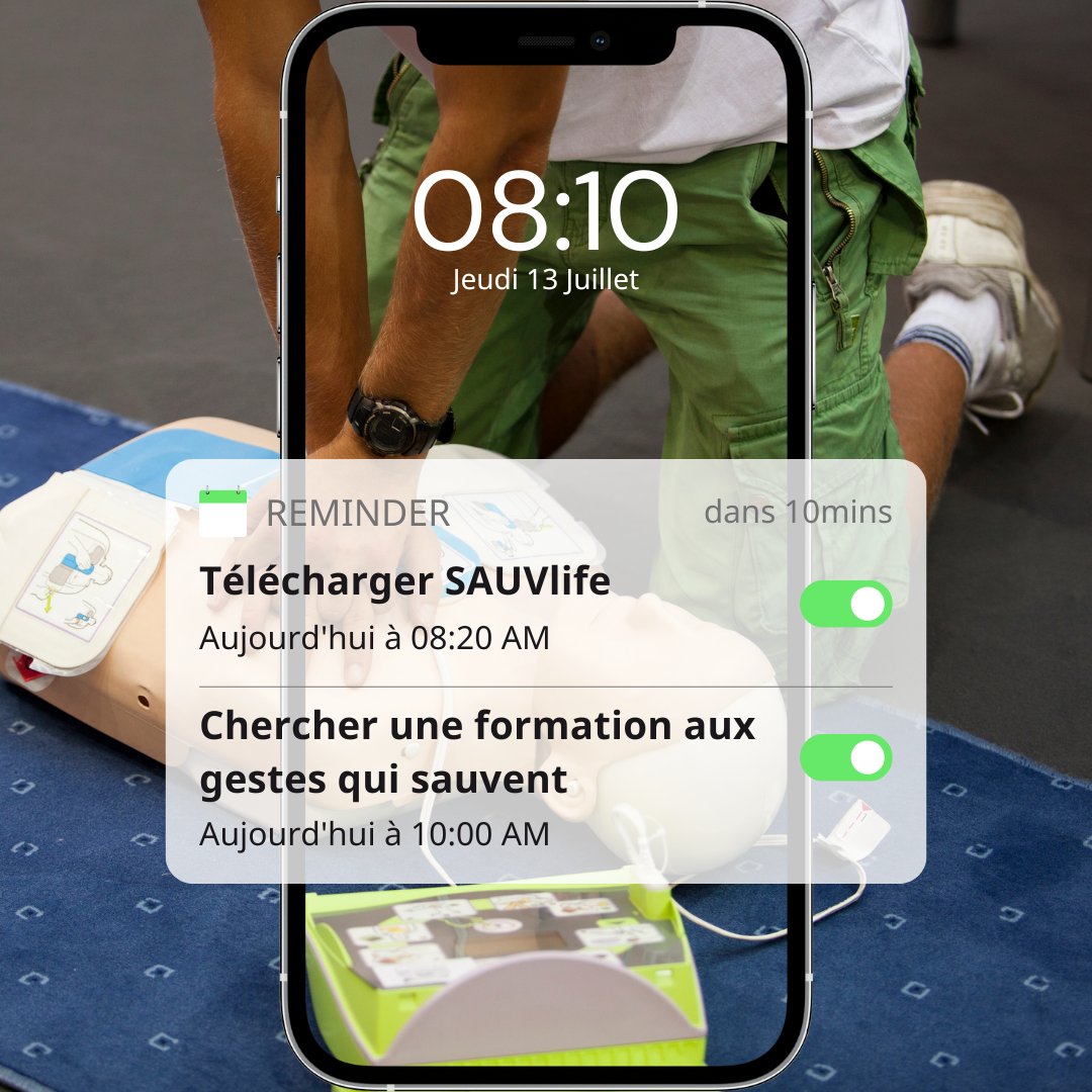 En cette veille de long week-end, on a préparé votre "to do list" !

Ne nous remerciez pas 🫶

#sauvlife #app #gestesquisauvent #été #massagecardiaque #defibrillateur #frenchapp #todo #todolist