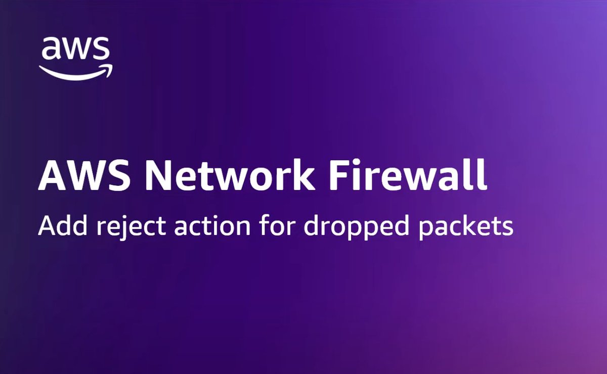 AWSSecurityInfo's tweet image. #AWSNetworkFirewall supports reject as a firewall rule action so users can improve performance of latency-sensitive applications and internal security operations.
Learn more about this new feature👇
go.aws/3JN0QwC