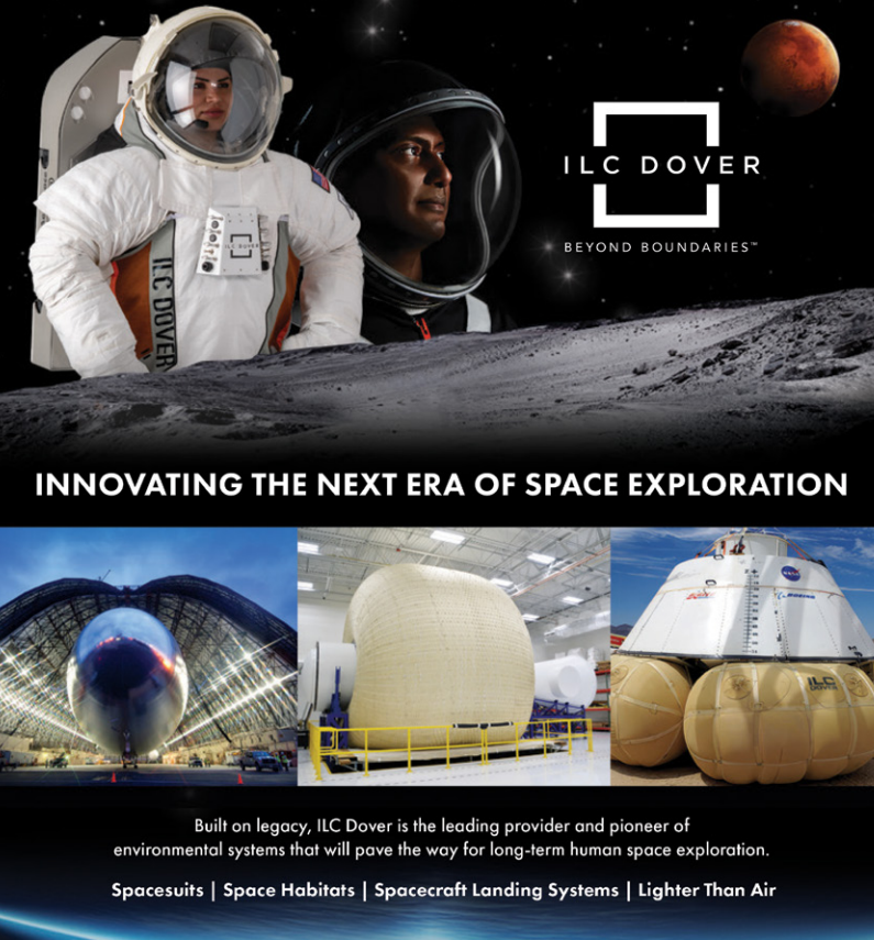 ilcdoverastro's tweet photo. #ILCDover's a proud sponsor of ICES 2023. As leading providers in soft goods in #spaceexploration, we’re passionate about working with @NASA & the #space industry to not only return to the #Moon, but to explore #Mars & beyond. Check us out in the program: https://t.co/JezWtgOMl6 https://t.co/k21K0hDWdS