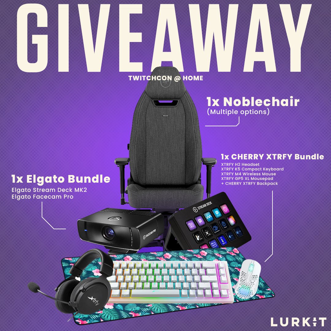 📣 𝗚𝗜𝗩𝗘𝗔𝗪𝗔𝗬 𝗧𝗜𝗠𝗘! 📣 To celebrate #TwitchConParis we're giving away 3 epic prizes to 3 lucky winners! 🙌 1️⃣ Follow @LURKITcom 2️⃣ Like & Retweet this post 🗓️ Giveaway ends on Friday, July 14th! GL HF 🤞