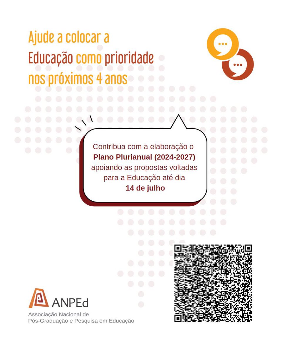 O MEC apresentou duas propostas ao Plano Plurianual: uma para a Educação Básica e outra para a Educação Superior, que estão disponíveis para votação. 
Para colaborar, acesse a plataforma PPA Participativo: brasilparticipativo.presidencia.gov.br