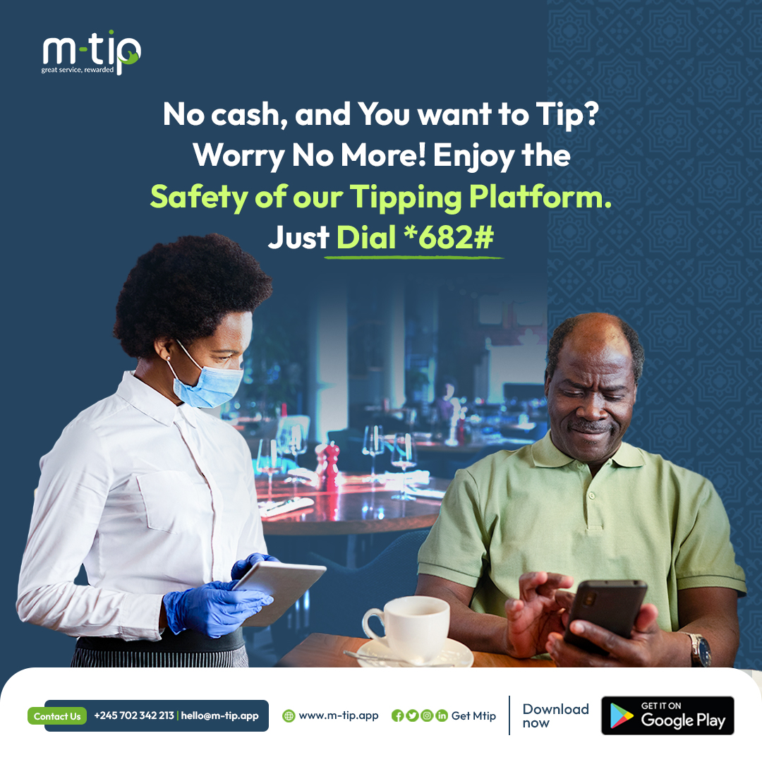 Onboard M-tip today and experience the convenience

Dial*682#

#tipping #business #kenya #tipbilastress #mtipyoumademyday #securemoneytransfer #hustle #earnmore #tipkamapro