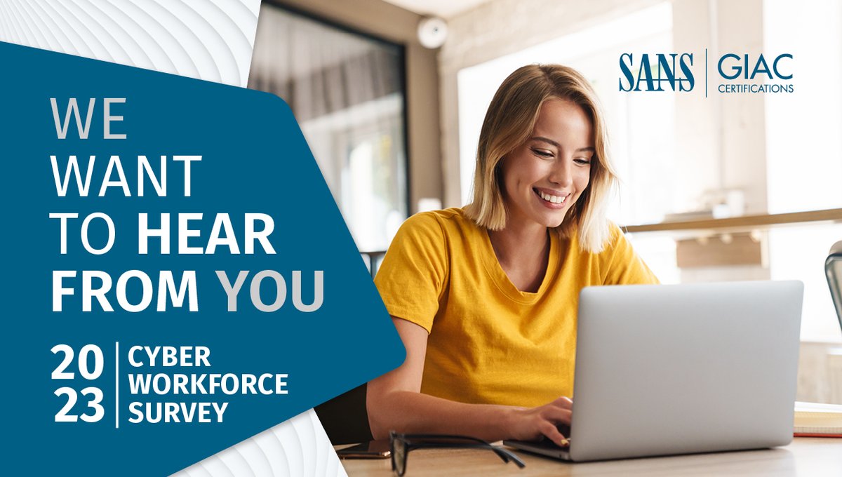 CertifyGIAC's tweet image. Don&apos;t forget to take the 2023 SANS Cyber Workforce Study Survey. If you are a #HR or #Cybersecurity Manager, complete the survey to share your thoughts on the industry with SANS. 

📌 The Survey is open till July 21: sans.org/force 

#CybersecurityManager #HumanResources